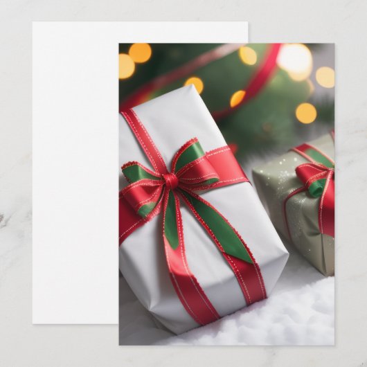 Kerstcadeaus Feestdagenkaart (Voorkant / Achterkant)