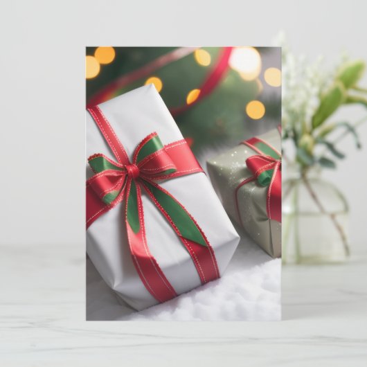 Kerstcadeaus Feestdagenkaart (Staand voorkant)