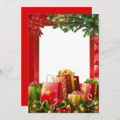 kerstcadeaus feestdagenkaart (Voorkant / Achterkant)