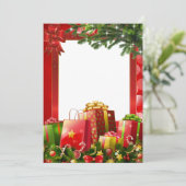 kerstcadeaus feestdagenkaart (Staand voorkant)