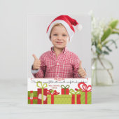 Kerstcadeaus Foto Kerstkaart (Staand voorkant)