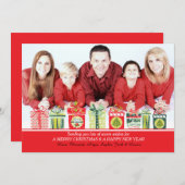 Kerstcadeaus Fotokaart Feestdagenkaart (Voorkant / Achterkant)