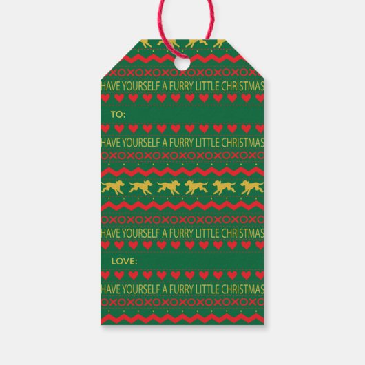 kerstcadeaus FURRY KLEINE CHRISTMAS Cadeaulabel (Achterkant)