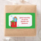 Kerstcadeaus gebakken goederen cadeau label labels (Insitu)
