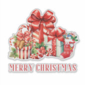 Kerstcadeaus Geschenken Suikerstok Stickers (Voorkant)