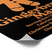Kerstcadeaus Gingerbread Man Poster (Hoek)
