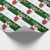 kerstcadeaus, heilige stekels en sneeuwscans cadeaupapier (Hoek)