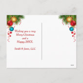 Kerstcadeaus in de sneeuw feestdagenkaart (Achterkant)