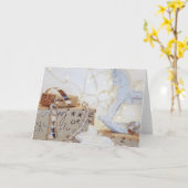 Kerstcadeaus Ingepakt Kaart (Gele Bloem)