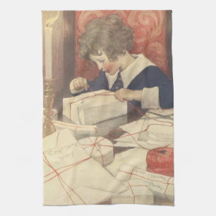 Kerstcadeaus Inpakken, Jessie Willcox Smith Theedoek