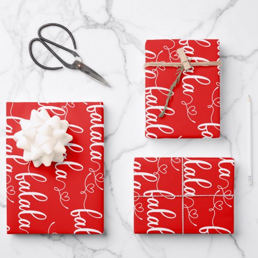 kerstcadeaus inpakpapier vel (Voorkant)