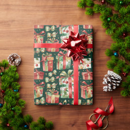 Kerstcadeaus Inpakpapier Vintage