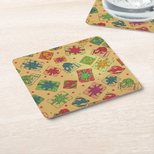kerstcadeaus kartonnen onderzetters (Schuin)