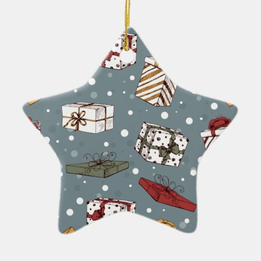 kerstcadeaus keramisch ornament (Voorkant)