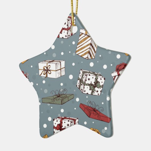 kerstcadeaus keramisch ornament (Links)