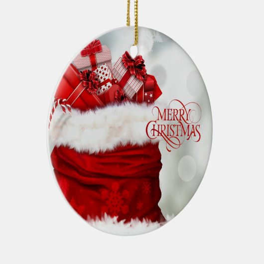 kerstcadeaus keramisch ornament (Rechts)