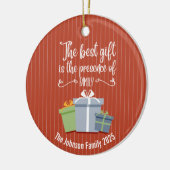 Kerstcadeaus Kerstboodschap Monogram Keramisch Ornament (Links)