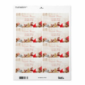 Kerstcadeaus, Kerstboom, Houtstructuur Etiket (Full Sheet)