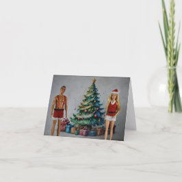 Kerstcadeaus. Kerstkaart Kaart