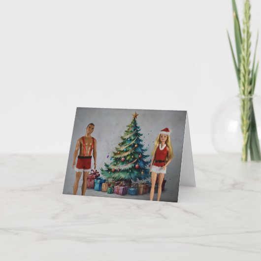 Kerstcadeaus. Kerstkaart Kaart (Voorkant)