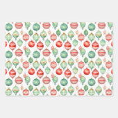 Kerstcadeaus, kousen en Ornamenten Inpakpapier Vel (Voorkant 3)