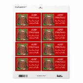 kerstcadeaus label rood (Full Sheet)