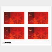 kerstcadeaus Label Stickers Rode sneeuwvlokken (Vel)