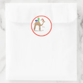 Kerstcadeaus Labels: Camel Ronde Sticker (Tas)