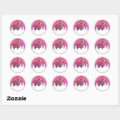 Kerstcadeaus Labels: Zebra Ronde Sticker (Vel)