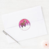 Kerstcadeaus Labels: Zebra Ronde Sticker (Envelop)