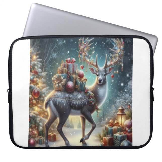 kerstcadeaus laptop sleeve (Voorkant)