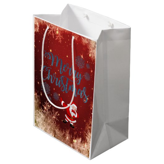 kerstcadeaus medium cadeauzakje (Achterkant Gekanteld)