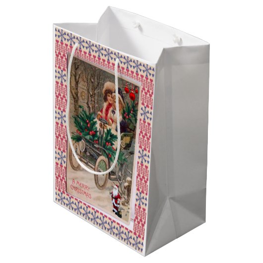 kerstcadeaus  medium cadeauzakje (Achterkant Gekanteld)