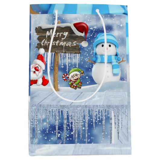 kerstcadeaus medium cadeauzakje (Voorkant)