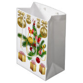 kerstcadeaus medium cadeauzakje (Voorkant Gekanteld)