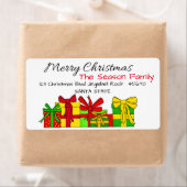 kerstcadeaus Merry-kerstadreslabel Etiket (Insitu)