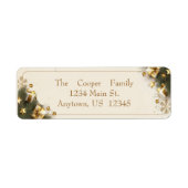 Kerstcadeaus met goud etiket (Voorkant)