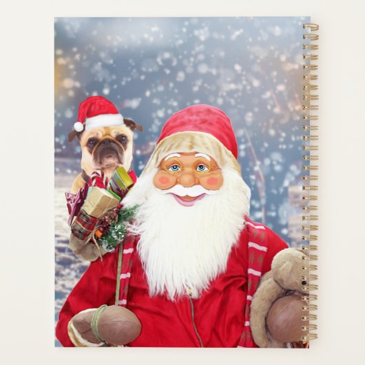 kerstcadeaus met kerstcadeaus Pug Dog Planner (Achterkant)