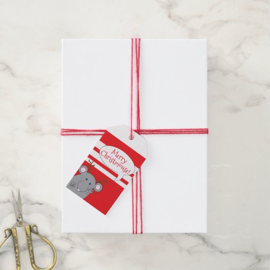 Kerstcadeaus met kersttaart cadeaulabel (Met Touw)