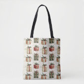 kerstcadeaus met linten en Holly Tote Bag (Voorkant)