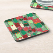 Kerstcadeaus met linten en strikken bier onderzetter (Linkerzijde)