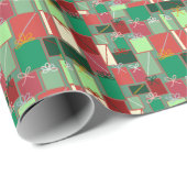 Kerstcadeaus met linten en strikken cadeaupapier (Rol Hoek)