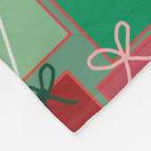 Kerstcadeaus met linten en strikken fleece deken (Hoek)