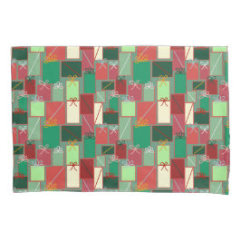 Kerstcadeaus met linten en strikken kussensloop