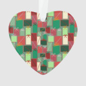 Kerstcadeaus met linten en strikken ornament (achterkant)