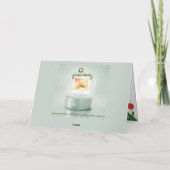 kerstcadeaus met sneeuwblaaseffect Wereldbol Feestdagen Kaart (Achterkant)