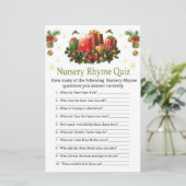kerstcadeaus Nursery Rhyme Quiz baby shower (Staand voorkant)