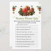 kerstcadeaus Nursery Rhyme Quiz baby shower (Voorkant / Achterkant)