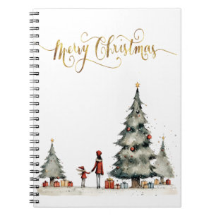 Kerstcadeaus onder de boom notitieboek