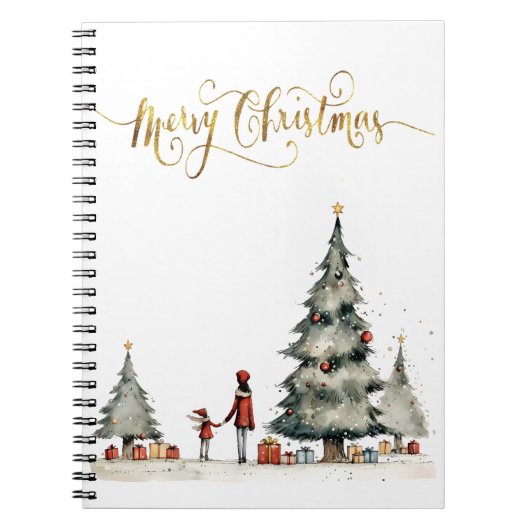 Kerstcadeaus onder de boom notitieboek (Voorkant)